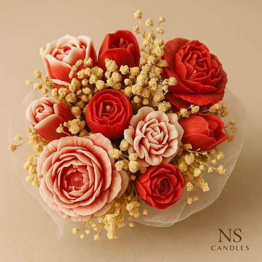 Červený sen – svíčková kytice elegance